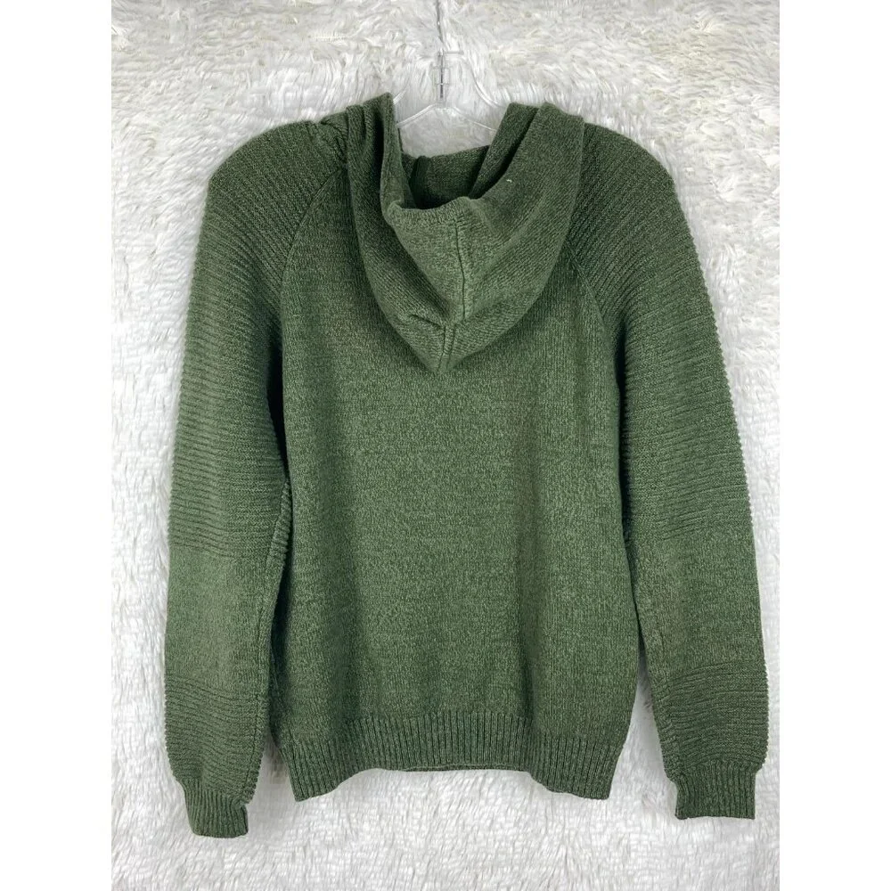 Bixby Nomad XL 16/18 Green Hooded Sweater Front Pocket Pouch Long Sleeve - Picture 7 of 8